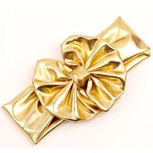 Metallic bowknot headband